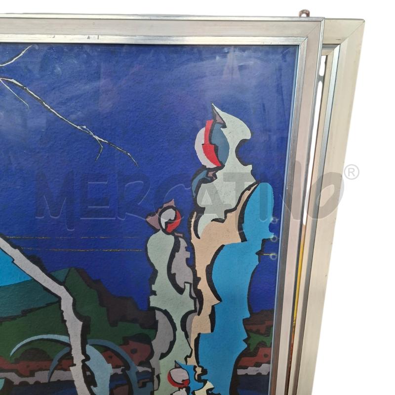 QUADRO SERGIO ROSSI ALIAS ROSSO 104X42 SERA SUL LAGO | Mercatino dell'Usato Arcore 3