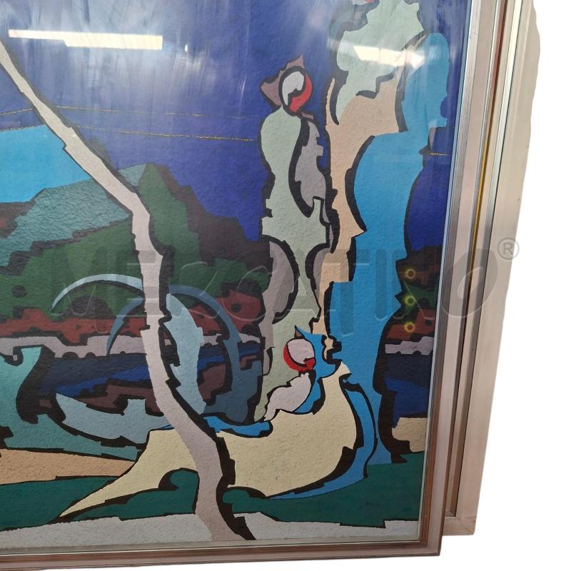 QUADRO SERGIO ROSSI ALIAS ROSSO 104X42 SERA SUL LAGO | Mercatino dell'Usato Arcore 5