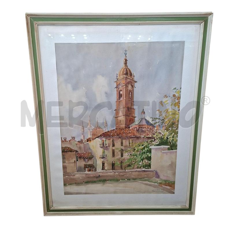 QUADRO UMBERTO CUZZI ACQUARELLO 78X62 | Mercatino dell'Usato Arcore 1