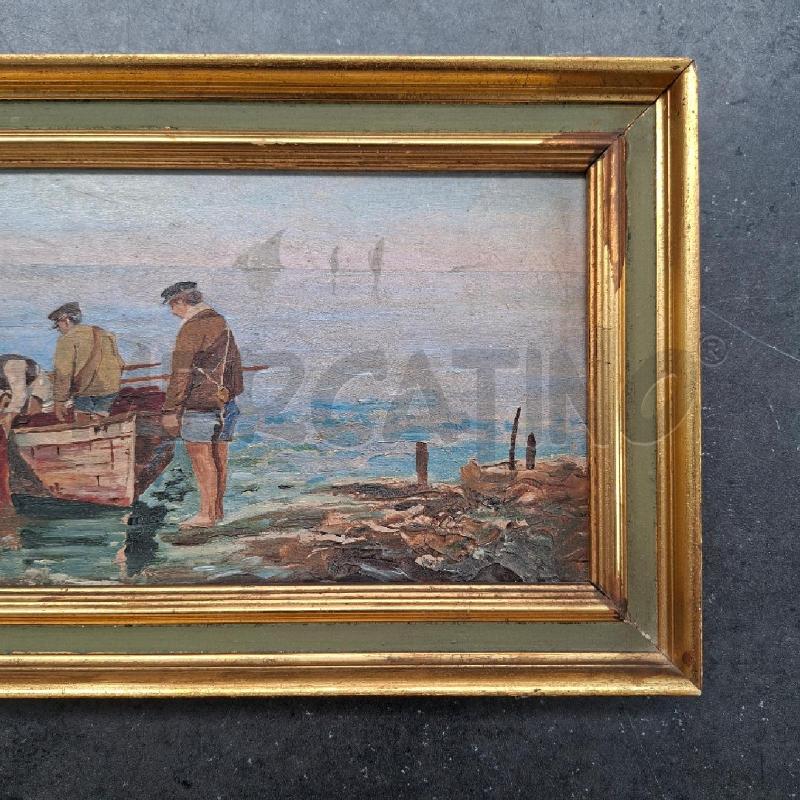 QUADRO V.LORIA 1923 PESCATORI 35 X 17 CM | Mercatino dell'Usato Arcore 2