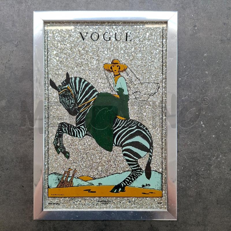 QUADRO VOGUE ZEBRA CON DONNA | Mercatino dell'Usato Arcore 1