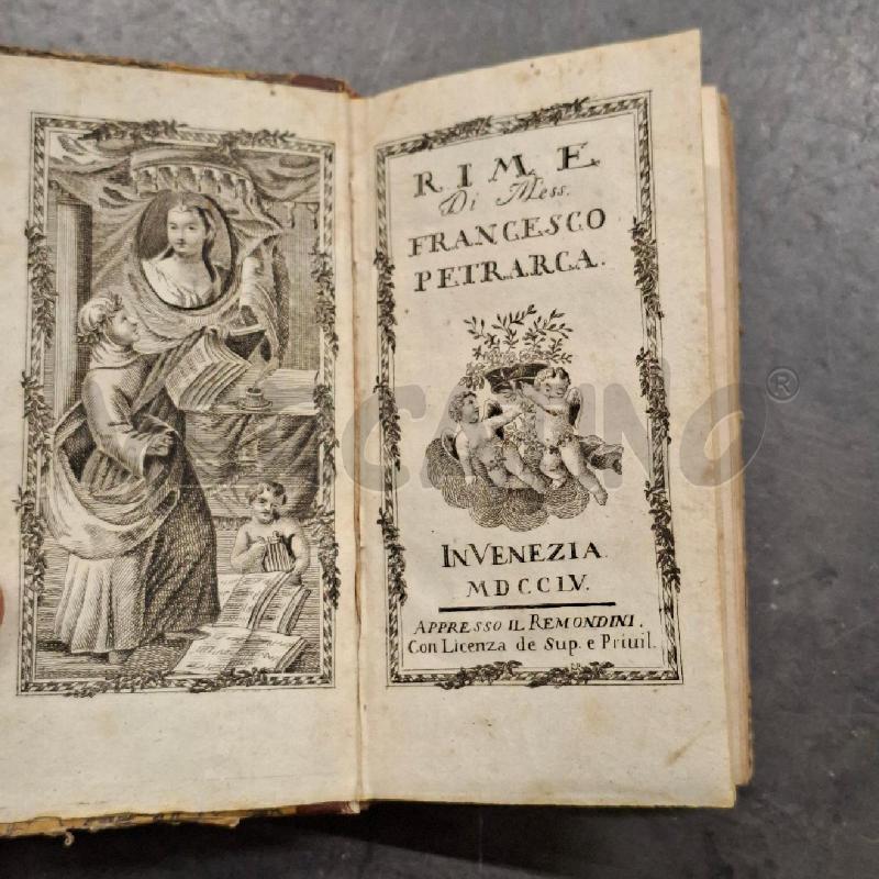 RIME DI FRANCESCO PETRARCA IN VENEZIA MDCCLV | Mercatino dell'Usato Arcore 1