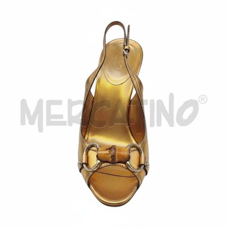 SANDALI DONNA GUCCI BAMBBO ORO TG 36.5 | Mercatino dell'Usato Arcore 1