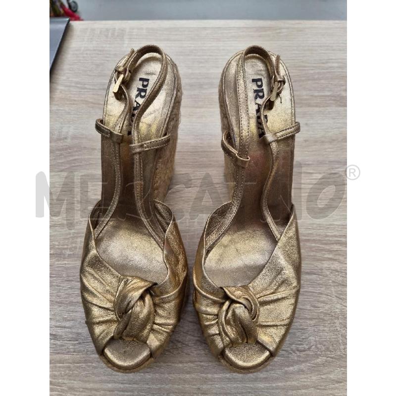 SANDALI DONNA PRADA GOLD TG 36 | Mercatino dell'Usato Arcore 2
