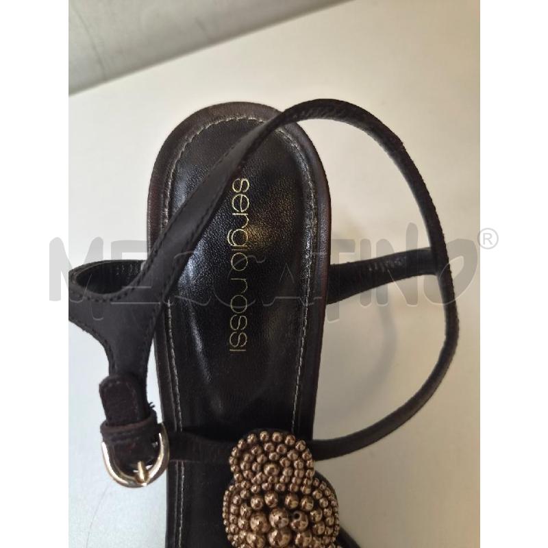 SANDALI DONNA SERGIO ROSSI MARRONI  PERLINE N 39 | Mercatino dell'Usato Arcore 3