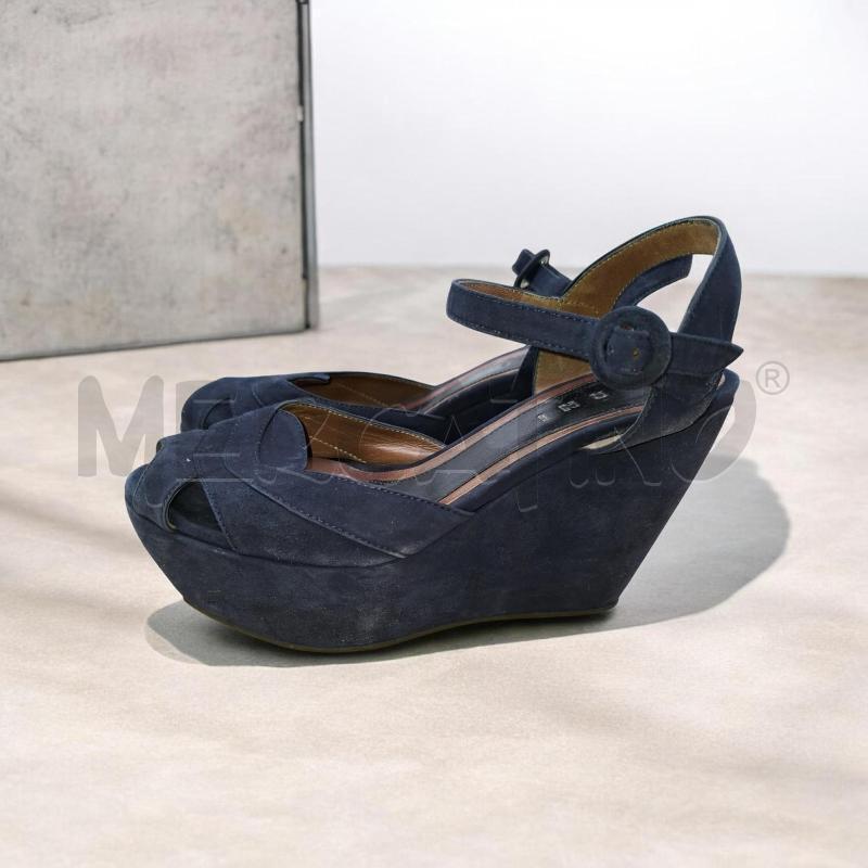 SANDALI ZEPPA PLATFORM MARNI IN SUEDE BLU N 37 | Mercatino dell'Usato Arcore 2