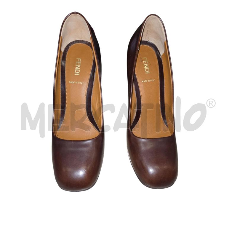 SCARPE DONNA FENDI BIANCO MARRONE PICC SEGNO TG 37.5 | Mercatino dell'Usato Arcore 2