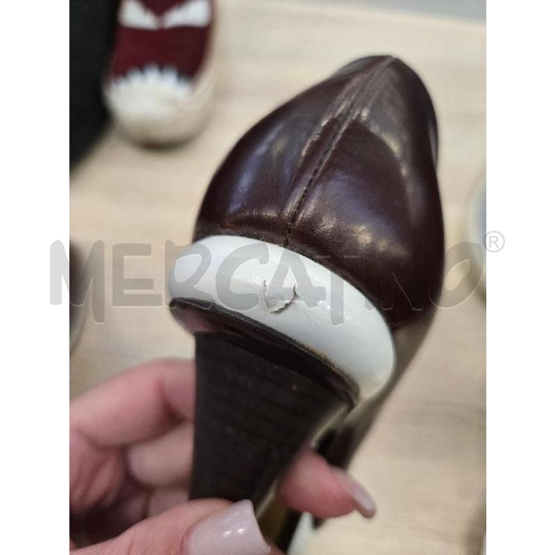 SCARPE DONNA FENDI BIANCO MARRONE PICC SEGNO TG 37.5 | Mercatino dell'Usato Arcore 5