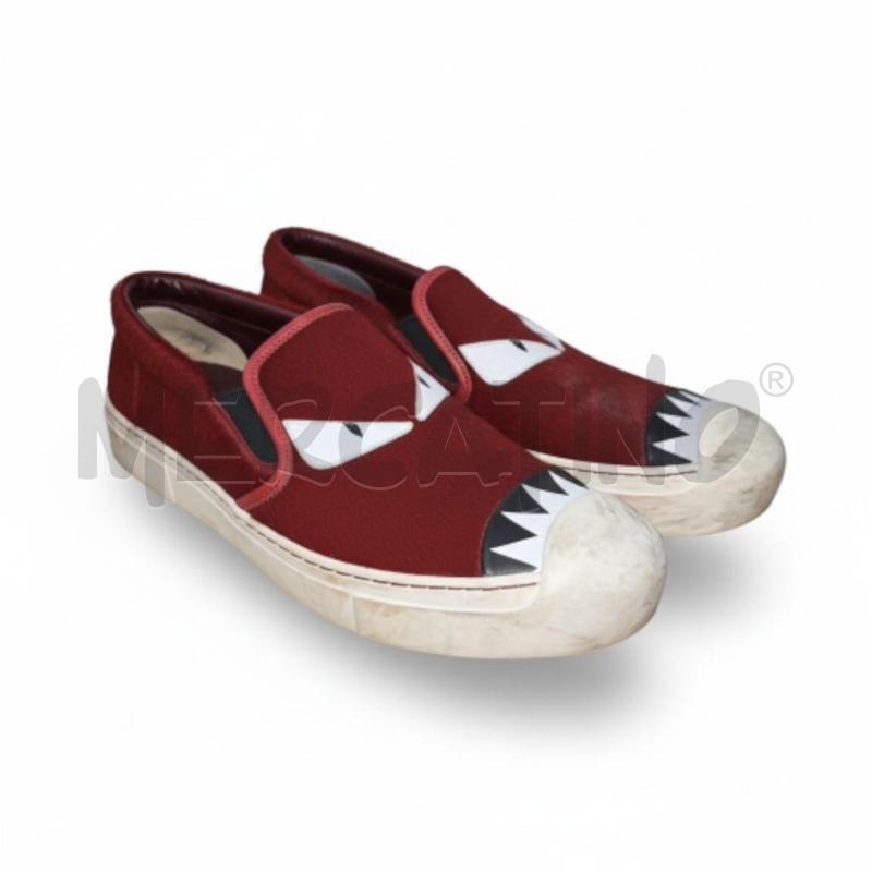 SCARPE DONNA FENDI MONSTER CAVALLINO BORDEAUX N 38 | Mercatino dell'Usato Arcore 1