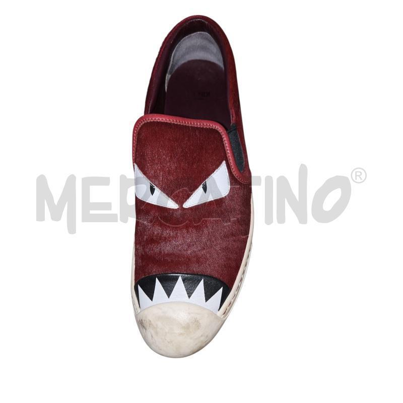 SCARPE DONNA FENDI MONSTER CAVALLINO BORDEAUX N 38 | Mercatino dell'Usato Arcore 3