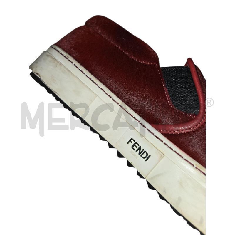 SCARPE DONNA FENDI MONSTER CAVALLINO BORDEAUX N 38 | Mercatino dell'Usato Arcore 4