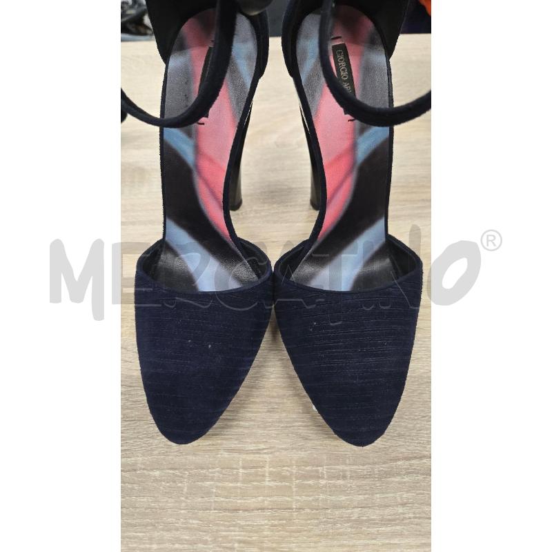 SCARPE DONNA GIORGIO ARMANI TACCO BLU TESSUTO TG 40 | Mercatino dell'Usato Arcore 2
