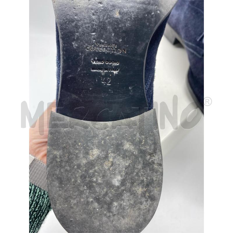 SCARPE UOMO ELEGANTI VERSACE BLU CAMOSCIO TG.42 | Mercatino dell'Usato Arcore 3
