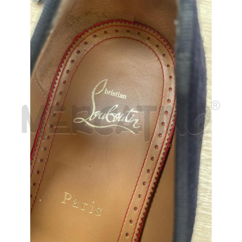 SCARPE UOMO LOUBOUTIN BLU SCAMOSCIATE  | Mercatino dell'Usato Arcore 4