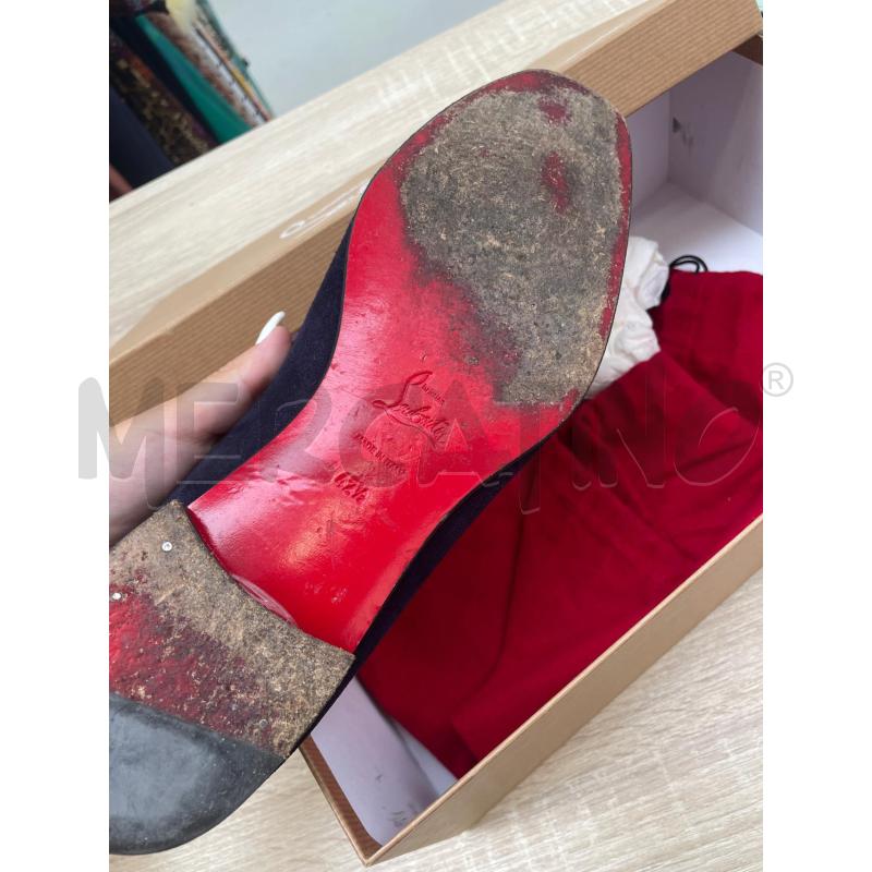 SCARPE UOMO LOUBOUTIN BLU SCAMOSCIATE  | Mercatino dell'Usato Arcore 5