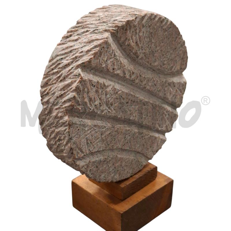 SCULTURA RUOTA IN PIETRA BASE LEGNO  | Mercatino dell'Usato Arcore 4