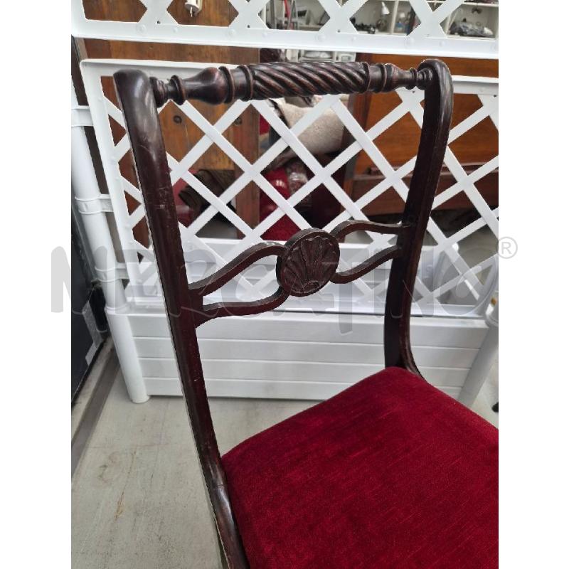 SEDIA D'EPOCA STILE ROYAL RED  | Mercatino dell'Usato Arcore 3