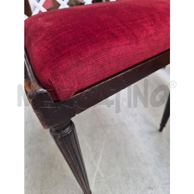 SEDIA D'EPOCA STILE ROYAL RED  | Mercatino dell'Usato Arcore 4