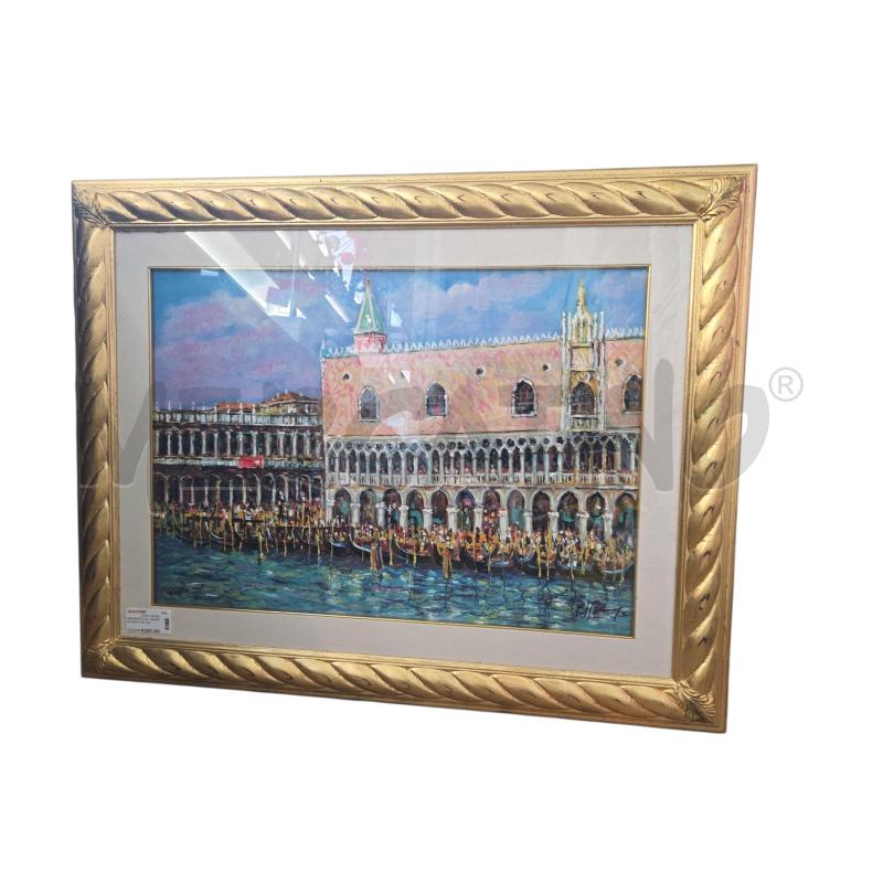 SERIGRAFIA G.F. GONZAGA 50X70 CM 78/250 PALAZZO DUCALE CORNICE COLOR ORO  | Mercatino dell'Usato Arcore 1