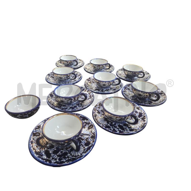 SERVIZIO CAFFÈ FAENZA BLU DIPINTO X 9  | Mercatino dell'Usato Arcore 1