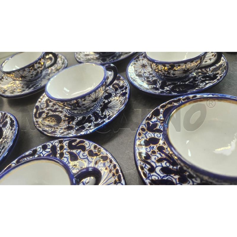 SERVIZIO CAFFÈ FAENZA BLU DIPINTO X 9  | Mercatino dell'Usato Arcore 2