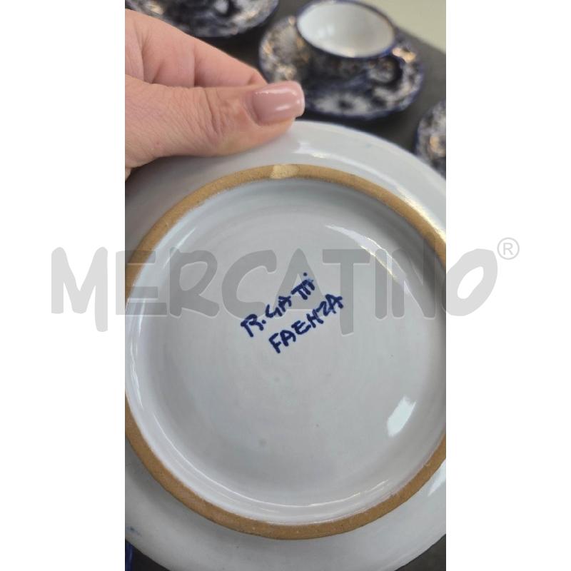 SERVIZIO CAFFÈ FAENZA BLU DIPINTO X 9  | Mercatino dell'Usato Arcore 4