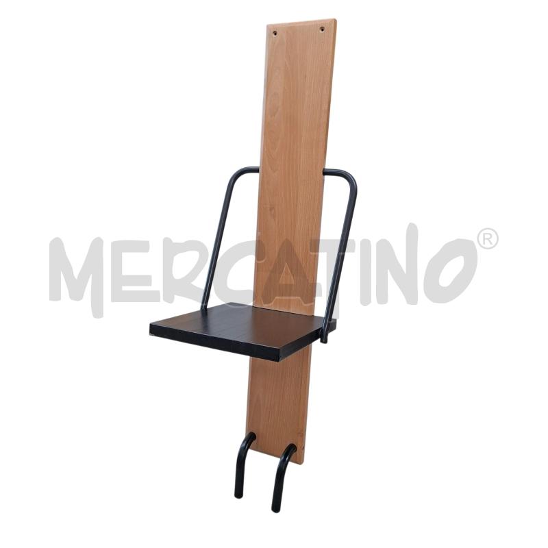 SGABELLO IKEA VIGAR DA MURO IN LEGNO NERO E MARRONE  | Mercatino dell'Usato Arcore 1