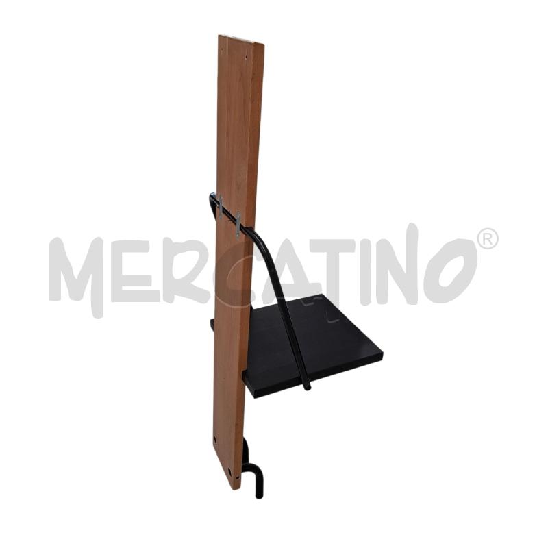 SGABELLO IKEA VIGAR DA MURO IN LEGNO NERO E MARRONE  | Mercatino dell'Usato Arcore 3