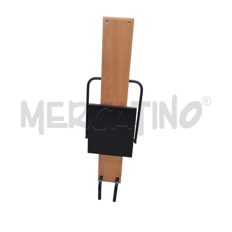 SGABELLO IKEA VIGAR DA MURO IN LEGNO NERO E MARRONE  | Mercatino dell'Usato Arcore 4