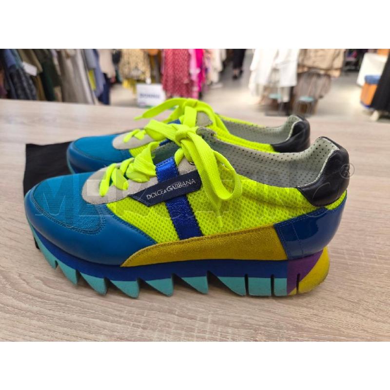 SNEAKERS UOMO DOLCE&GABBANA CAPRI BLU VERDE TG 42 | Mercatino dell'Usato Arcore 3
