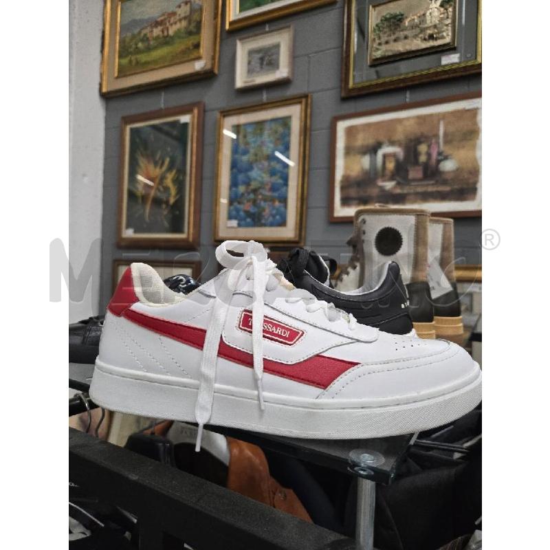 SNEAKERS UOMO TRUSSARDI TG 42 NEW BIANCO ROSSO | Mercatino dell'Usato Arcore 1