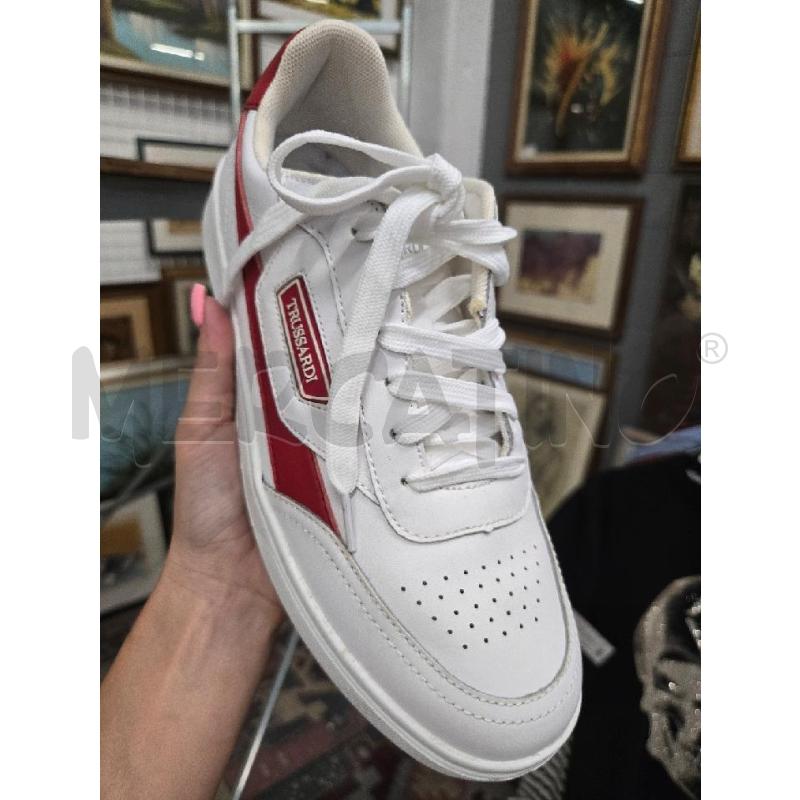 SNEAKERS UOMO TRUSSARDI TG 42 NEW BIANCO ROSSO | Mercatino dell'Usato Arcore 2