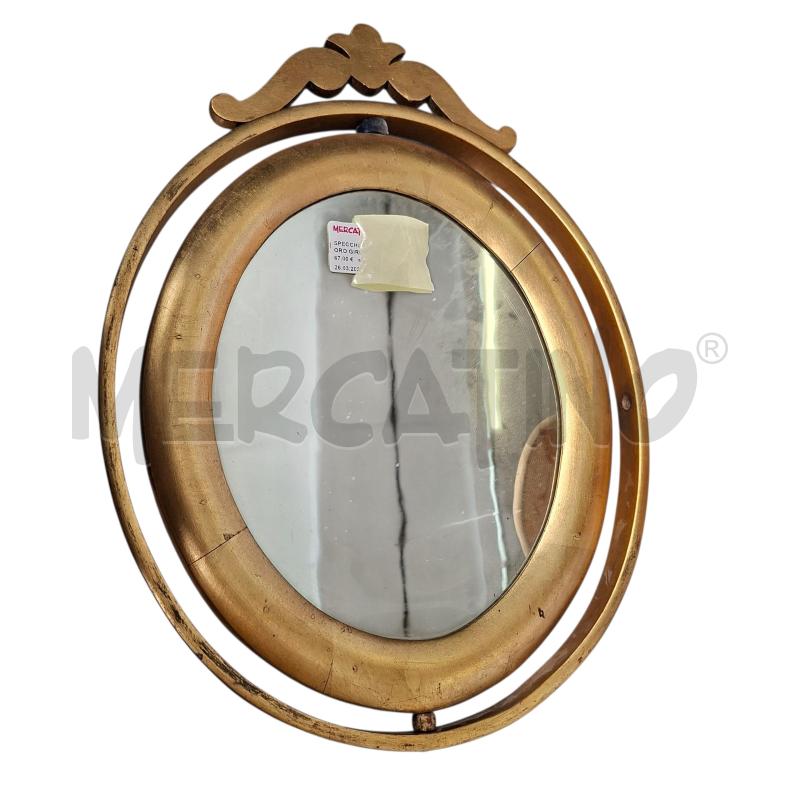 SPECCHIO LEGNO COLOR ORO GIREVOLE | Mercatino dell'Usato Arcore 2