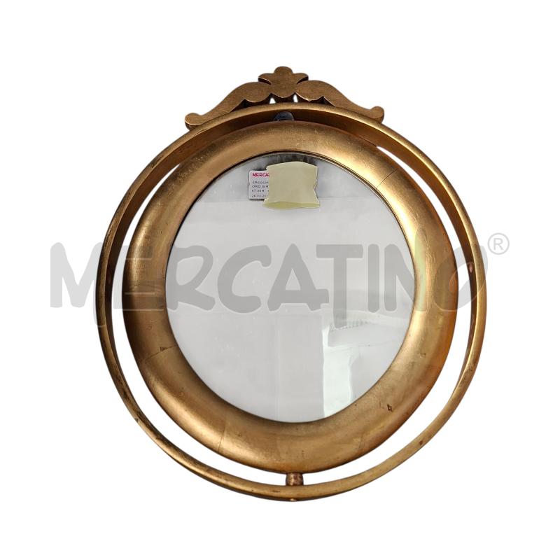 SPECCHIO LEGNO COLOR ORO GIREVOLE | Mercatino dell'Usato Arcore 3