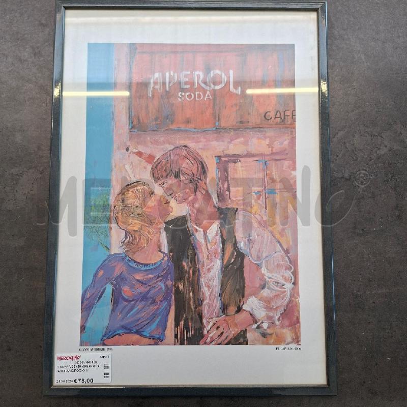 STAMPA 35X50 APEROL GIANNI AMBROGIO 1996 | Mercatino dell'Usato Arcore 1