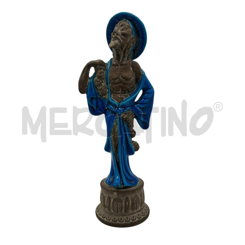 STATUETTA BLU IN CERAMICA UOMO ORIENTALE  | Mercatino dell'Usato Arcore 1