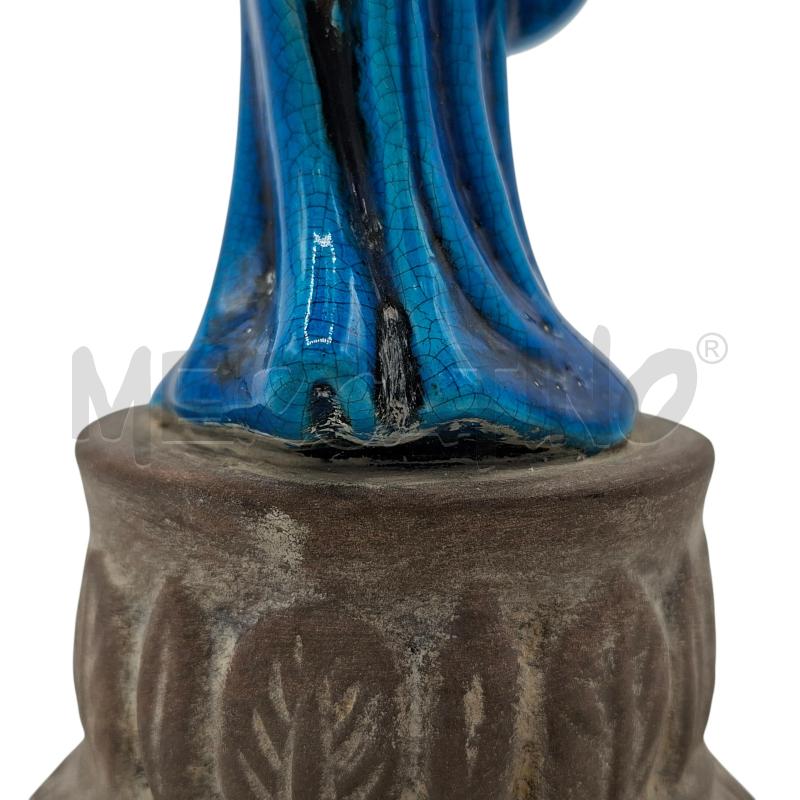STATUETTA BLU IN CERAMICA UOMO ORIENTALE  | Mercatino dell'Usato Arcore 4