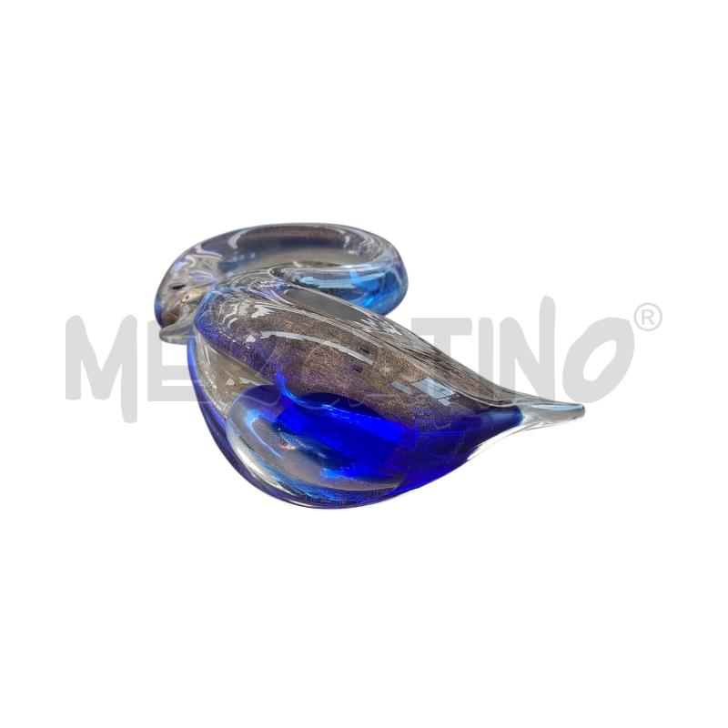 STATUETTA CIGNO VETRO MURANO COLOR ORO E BLU | Mercatino dell'Usato Arcore 4
