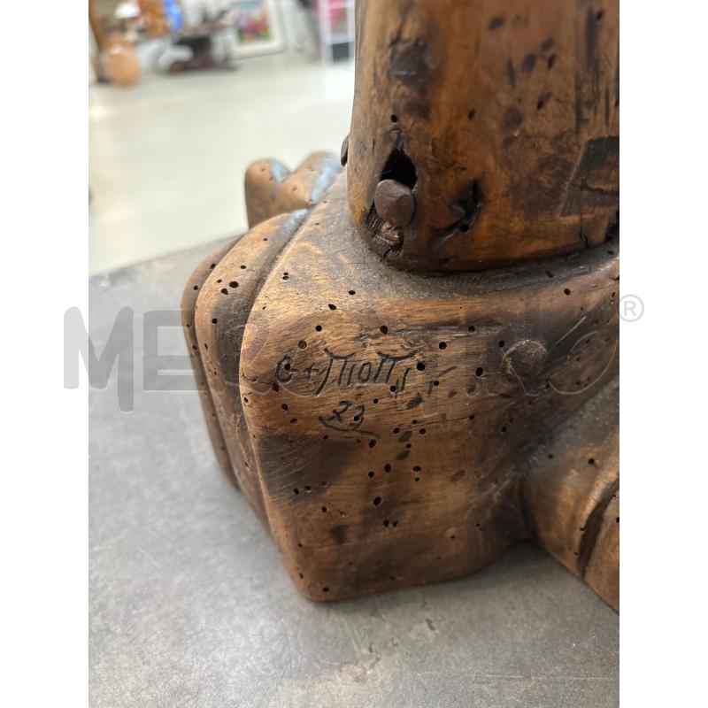 STATUETTA GUERRINO MIOTTI 50 CM FACCIA LEGNO | Mercatino dell'Usato Arcore 2