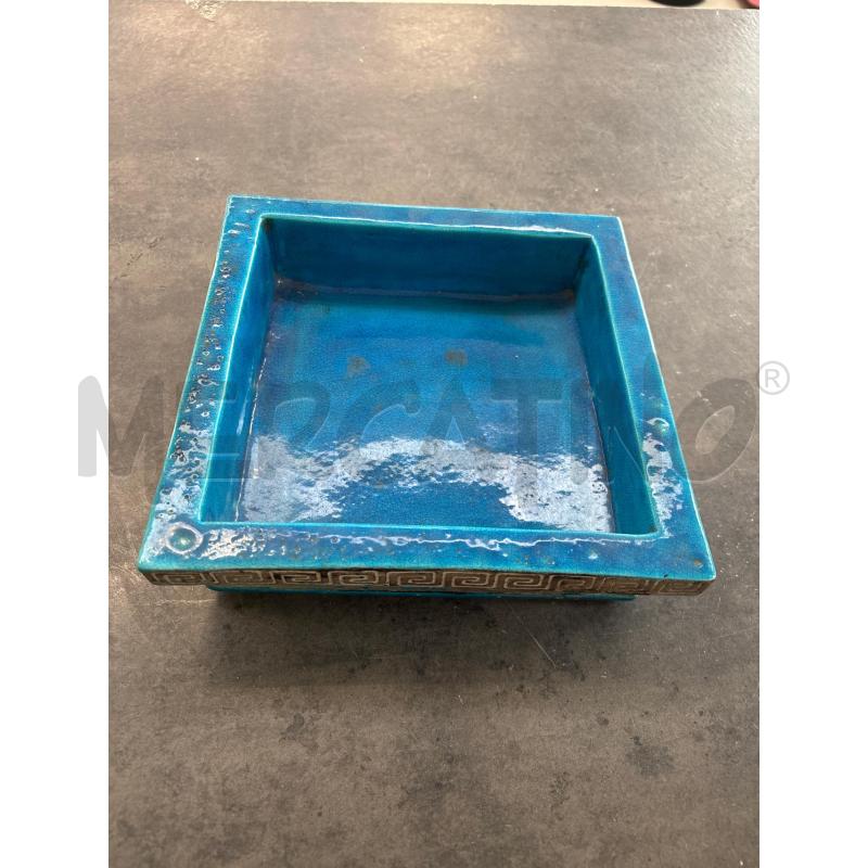 SVUOTA TASCHE BLU IN CERAMICA QUADRATO  | Mercatino dell'Usato Arcore 1