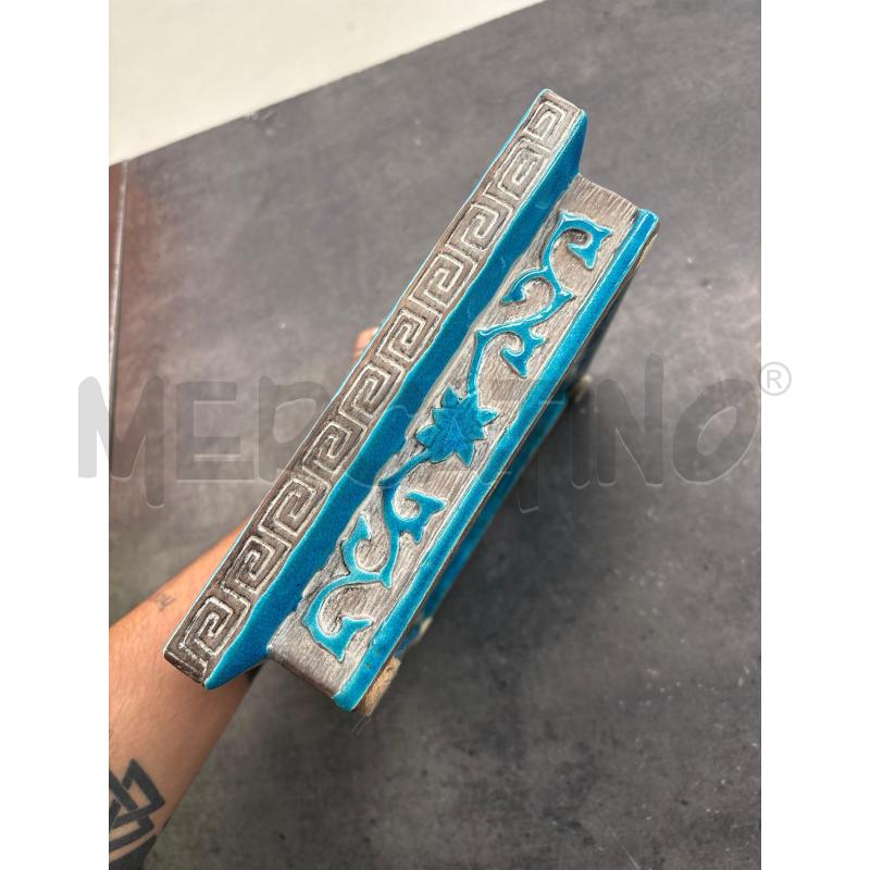 SVUOTA TASCHE BLU IN CERAMICA QUADRATO  | Mercatino dell'Usato Arcore 3