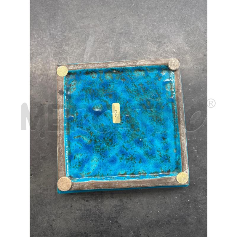 SVUOTA TASCHE BLU IN CERAMICA QUADRATO  | Mercatino dell'Usato Arcore 4