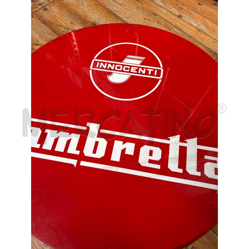 TARGA LAMBRETTA TONDA ROSSA  | Mercatino dell'Usato Arcore 2