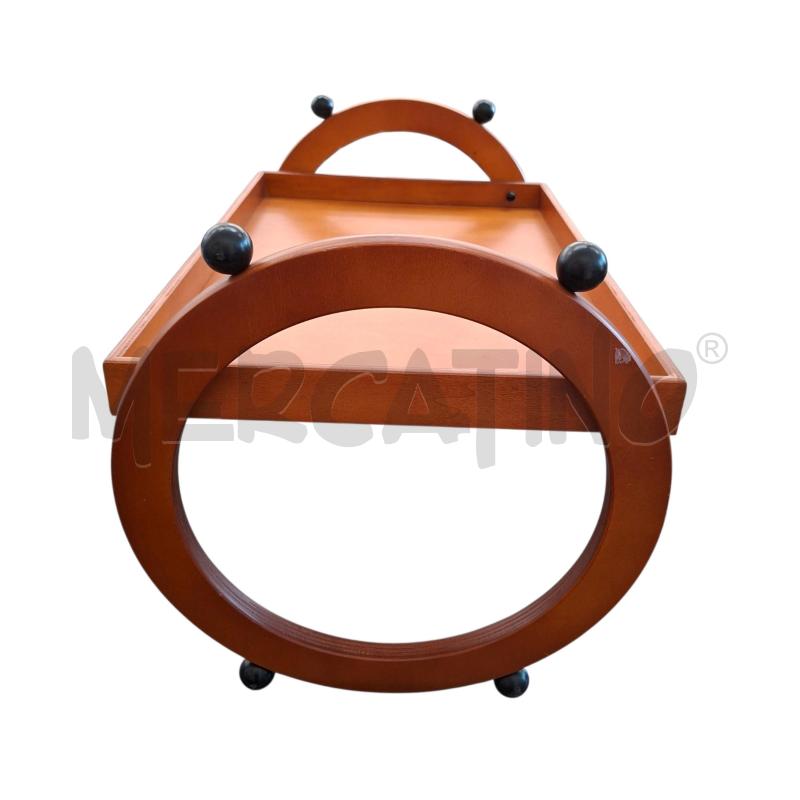 TAVOLINO RCM 1867 DESIGN RETTANGOLARE CON ANELLI IN LEGNO  | Mercatino dell'Usato Arcore 2