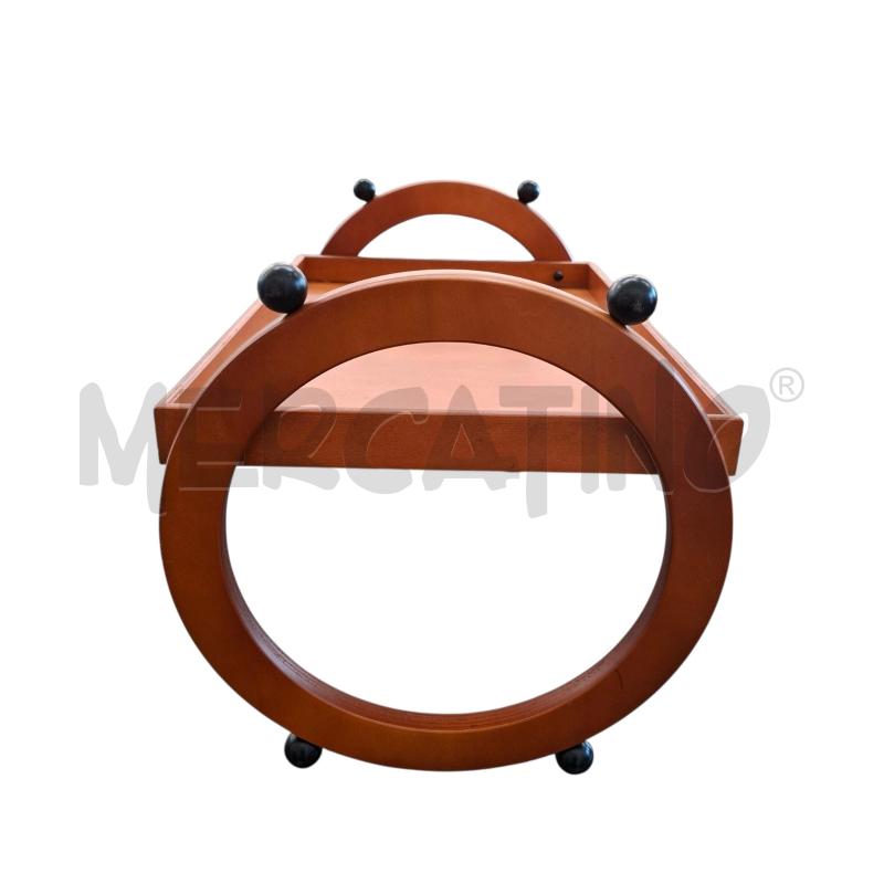 TAVOLINO RCM 1867 DESIGN RETTANGOLARE CON ANELLI IN LEGNO  | Mercatino dell'Usato Arcore 3