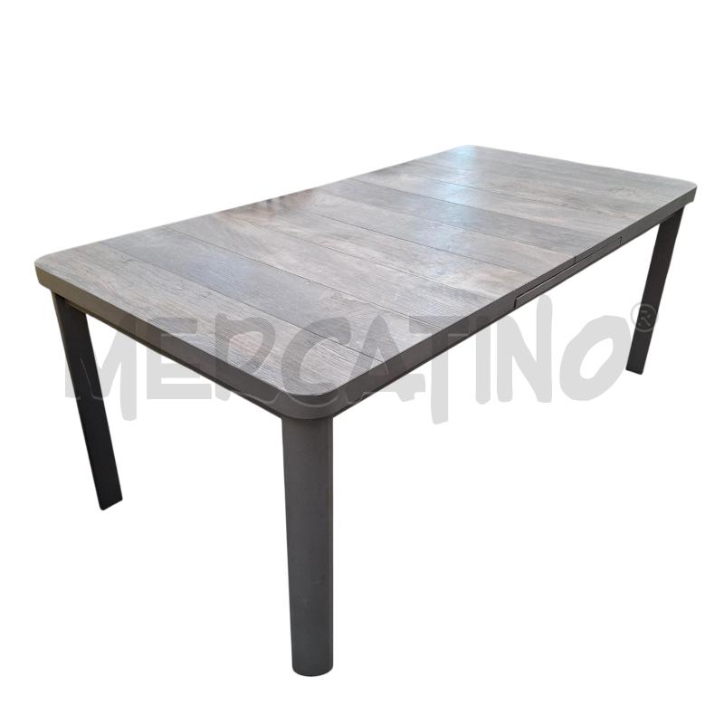 TAVOLO ALLUNGABILE RONGTAI CERAMICA E METALLO GRIGIO DA GIARDINO  | Mercatino dell'Usato Arcore 1