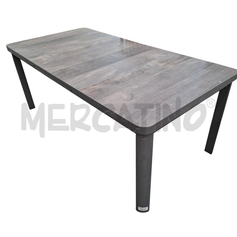 TAVOLO ALLUNGABILE RONGTAI CERAMICA E METALLO GRIGIO DA GIARDINO  | Mercatino dell'Usato Arcore 3