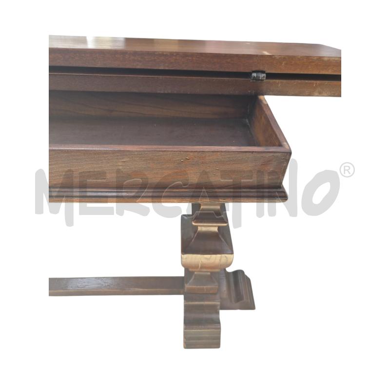TAVOLO CONSOLLE DA MONASTERO GAMBE SCOLPITE A GRADINI RIBALTABILE  | Mercatino dell'Usato Arcore 4