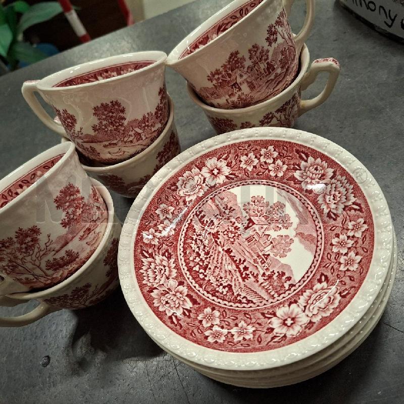 TAZZE PZ. 6 ROSSE BIANCHE RUSTICANE VILLEROY & BOCH  | Mercatino dell'Usato Arcore 1
