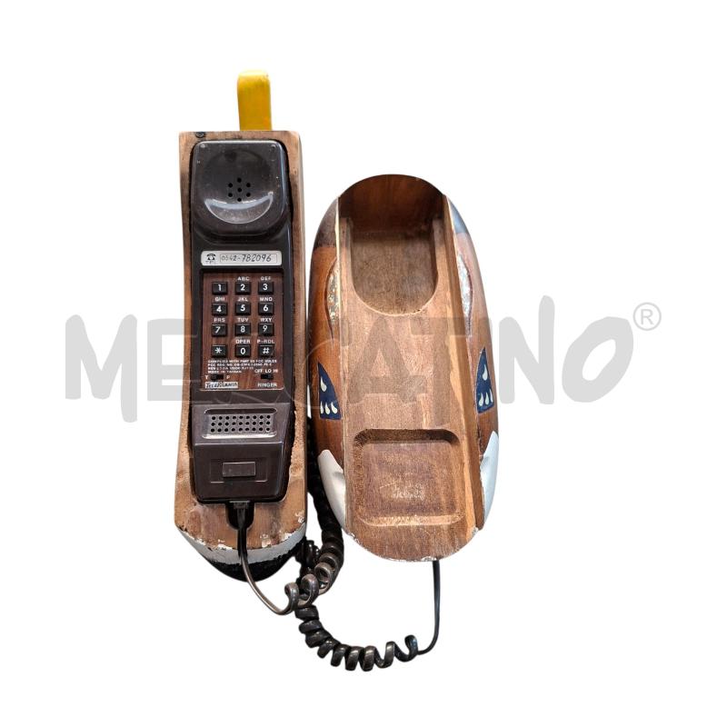 TELEFONO PAPERA LEGNO TESTA VERDE | Mercatino dell'Usato Arcore 2